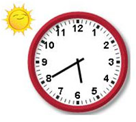 時間英文教學-現在是早上再20分就6點 =早上5點40分。