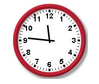 時間英文教學-現在是再過16分鐘就12點 =11點46分。