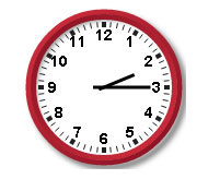 時間英文教學-現在是2點又過了15分鐘 =2點15分。