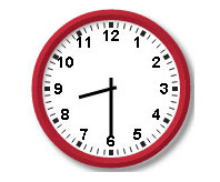 時間英文教學-現在是再30分就9點 =8點30分。