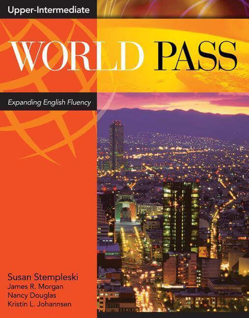 英文會話課程-World Pass教材，訓練學生發表長篇演說以及長篇閱讀技巧，且精確使用文法於口說與寫作