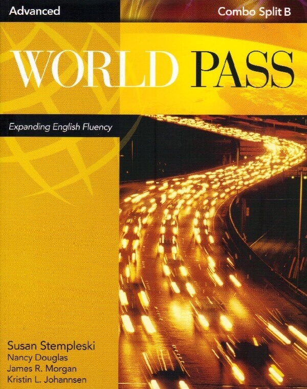 英文會話課程-World Pass教材，訓練學生發表長篇演說以及長篇閱讀技巧，且精確使用文法於口說與寫作